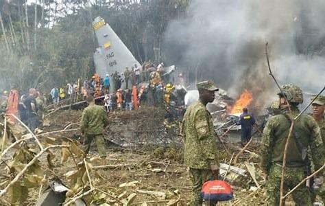 کولمبیا کې د پوځي الوتکې د لوېدو پېښه کې ۶۶ تنه مړه شوي