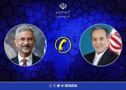 Iran, India FMs discuss recent regional developments