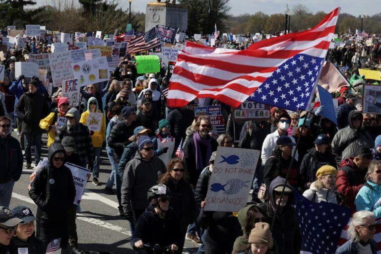 ‘No Kings’ protests sweep across US cities against Trump policies