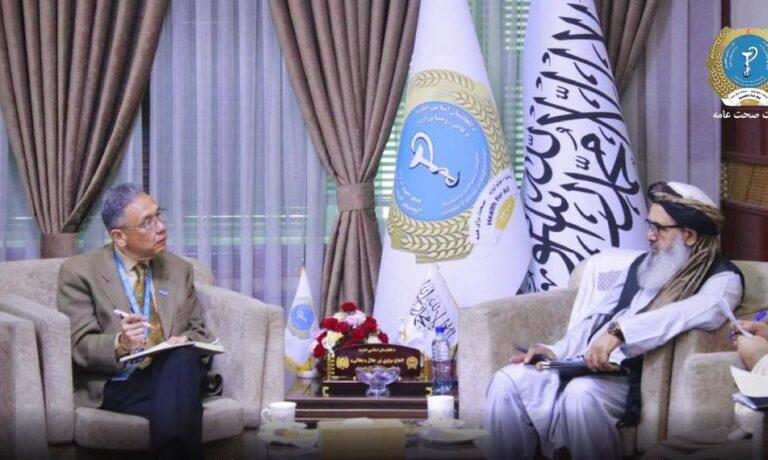 دیدار وزیر صحت‌عامه با رئیس سازمان صحی جهان برای افغانستان؛ تأکید بر تقویت سیستم صحی و گسترش همکاری‌ها