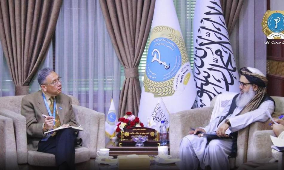 دیدار وزیر صحت‌عامه با رئیس سازمان صحی جهان برای افغانستان؛ تأکید بر تقویت سیستم صحی و گسترش همکاری‌ها