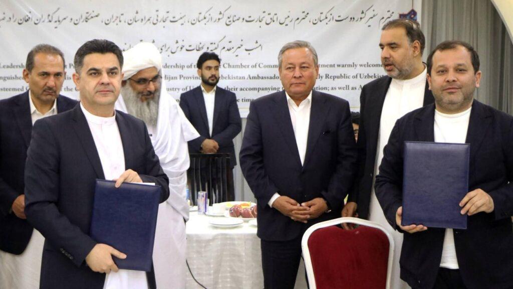اتاق مشترک تجارت میان افغانستان و اوزبیکستان در هرات افتتاح شد
