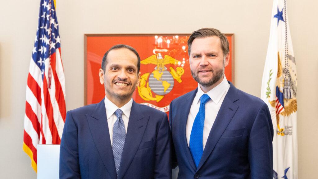 Qatari PM meets US vice president JD Vance at White House