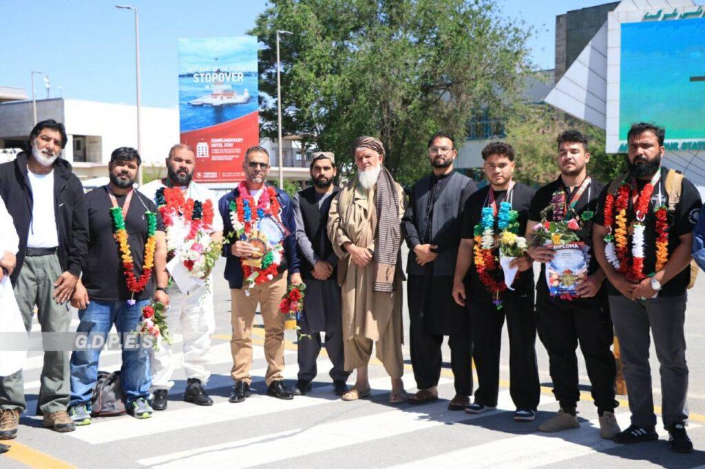 Afghan powerlifting team returns home with 6 medals