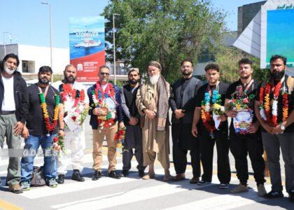 Afghan powerlifting team returns home with 6 medals