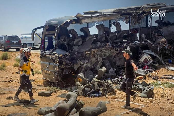 35 killed, 30 injured as two buses collide in Syria