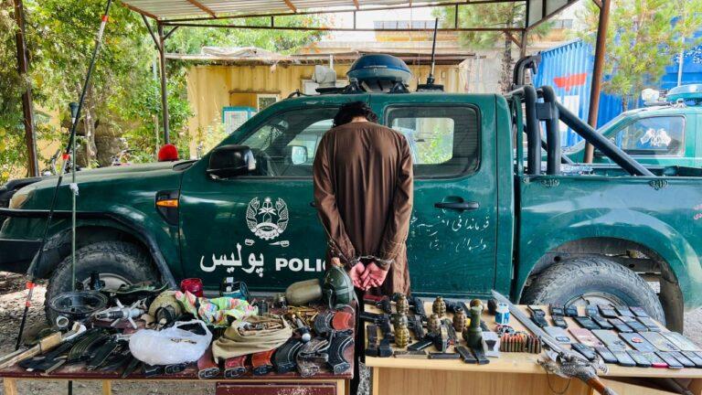 Suspected thief arrested with weapons, grenades, stolen phones in Khost