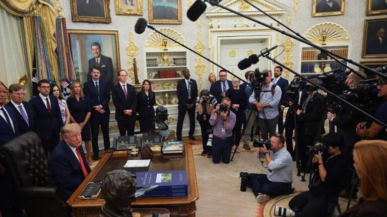 Trump announces ban on CNN, MS NOW, Politico from White House